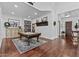 Bright game room featuring a pool table, hardwood floors, and stylish decor at 3011 E Morrison Ranch Pkwy, Gilbert, AZ 85296