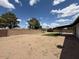 Expansive backyard with rock landscaping, artificial turf, and perimeter block fencing at 3150 E Corrine Dr, Phoenix, AZ 85032