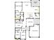 Well designed home floor plan featuring a courtyard, bedrooms, and an owner's retreat at 32497 N 135Th Dr, Peoria, AZ 85383