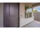 A close-up of the front door and sidelight, showing the entrance to the home at 4205 W Maggie Dr, San Tan Valley, AZ 85144