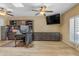 Functional office space offers a desk and ample storage with custom built-in cabinetry at 5837 E Presidio Rd, Scottsdale, AZ 85254