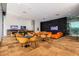 Upscale lounge with modern decor, featuring comfortable seating and multiple TV screens at 7180 E Kierland Blvd # 316, Scottsdale, AZ 85254