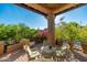 The patio is perfect for relaxing and boasts views of the surrounding greenery and blue sky at 9270 E Thompson Peak Pkwy # 367, Scottsdale, AZ 85255