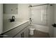 Clean bathroom with a shower-tub combo and a modern vanity, creating a functional and stylish space at 9539 W Parkway Dr, Tolleson, AZ 85353