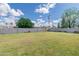 The grassy backyard is large and flat, bordered by a block wall and mature trees at 5328 E Yale St, Phoenix, AZ 85008