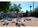 Well-maintained backyard featuring planting beds and privacy fencing at 7537 W Bluefield Ave, Glendale, AZ 85308