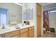 This bathroom features a double sink vanity and shower/tub combo at 13414 W Maui Ln, Surprise, AZ 85379