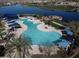 Pool and lake aerial view in the Cantamia community at 16781 S 181St Ln, Goodyear, AZ 85338