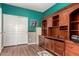 Spacious office with lots of storage, hardwood floors, and bright decor at 3793 E Lexington Ave, Gilbert, AZ 85234