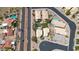 Birds eye view of residential properties, pools, and landscaping in a well laid out community at 3854 E Cathedral Rock Dr, Phoenix, AZ 85044