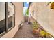 View of gravel side yard, plants and exterior of home with neutral colored walls at 3854 E Cathedral Rock Dr, Phoenix, AZ 85044