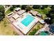 Aerial shot features a luxurious community pool with ample seating and a spa at 3854 E Cathedral Rock Dr, Phoenix, AZ 85044