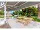 Outdoor picnic tables offer a shady spot to dine in the community pavilion at 4368 E Cullumber St, Gilbert, AZ 85234