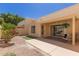 Private backyard featuring a covered patio, mature landscaping, and low maintenance yard at 7006 E Jensen St # 40, Mesa, AZ 85207