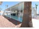 The covered patio and landscaped yard create a cozy outdoor living space at 7807 E Main St # F-35, Mesa, AZ 85207