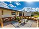 Outdoor patio with comfortable seating and beautiful landscaping at 8419 E Rancho Vista Dr, Scottsdale, AZ 85251