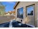 Private balcony with access door, window, and stucco walls at 1126 W Elliot Rd # 2040, Chandler, AZ 85224