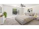 Serene main bedroom with large window, neutral color palette, and comfortable furnishings at 11359 E Elena Ave, Mesa, AZ 85208