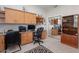 This office has built in cabinetry and an adjacent home office at 11651 E Appaloosa Pl, Scottsdale, AZ 85259