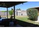 Backyard features covered patio and well maintained yard with a storage shed at 14439 N 38Th Pl, Phoenix, AZ 85032