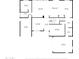 Detailed floor plan showcasing the layout of the first floor with living areas, kitchen, and garage at 15028 W Minnezona Ave, Goodyear, AZ 85395