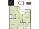 Floor plan showcasing a 2 bed/2 bath unit with dimensions and layout details at 1701 E Colter St # 280, Phoenix, AZ 85016