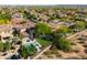 Expansive aerial view showcases the home's private pool, spa, and lush landscaping in a well-planned community at 22406 N 36Th Way, Phoenix, AZ 85050