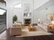 Bright living room with fireplace, neutral tones, and contemporary design at 5976 W Alameda Rd, Glendale, AZ 85310