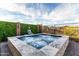 Modern pool with a stone surround, lush plants and manicured landscaping at 13384 W Red Range Way, Peoria, AZ 85383