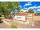 Attractive community entrance sign for Presidio Residents Club framed by lush landscaping and brickwork at 17514 W Desert Sage Dr, Goodyear, AZ 85338