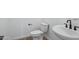 Bathroom with a toilet and floating vanity in a minimalist style at 22825 E Alyssa Rd, Queen Creek, AZ 85142