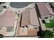 Aerial view of a backyard featuring a patio and low-maintenance desert landscaping at 2397 E Winchester Pl, Chandler, AZ 85286