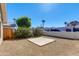 Backyard featuring minimal landscaping and a concrete pad at 3601 N 12Th St, Phoenix, AZ 85014