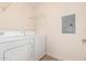 The laundry room features a white washer and dryer, with a shelf and breaker box at 5450 E Deer Valley Dr # 3003, Phoenix, AZ 85054