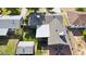 Aerial view of a single Gathering home featuring a low-pitched roof, small backyard, and mature trees at 6111 N 8Th St, Phoenix, AZ 85014