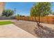 Spacious gravel backyard features mature tree and privacy fence at 6610 N 15Th Ave, Phoenix, AZ 85015