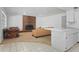 Living area features a brick fireplace and tiled floors at 944 E Melody Dr, Gilbert, AZ 85234