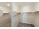 Spacious walk-in closet featuring shelving and carpeted flooring at 15656 W Mercer Ln, Surprise, AZ 85379