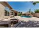 Outdoor space with pool, fire pit and lounge area at 1754 W San Tan St, Chandler, AZ 85224
