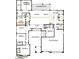 Detailed floor plan showcases open layout with owner's retreat, courtyard, and 4-car garage at 18141 E Silver Creek Ln, Queen Creek, AZ 85142