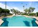 Community pool with ample space and a beautiful overhead pergola at 2839 N 61St St, Scottsdale, AZ 85257