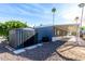 Exterior view with shed and covered parking at 303 S Recker Rd # 141, Mesa, AZ 85206