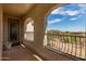 Balcony with views features wrought iron and desert landscape at 3723 S Pottery Rd, Gold Canyon, AZ 85118