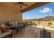 Spacious balcony with outdoor seating, coffee table, and mountain views at 3723 S Pottery Rd, Gold Canyon, AZ 85118