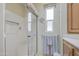 Bright bathroom featuring a shower, vanity, and decorated in white, which enhances its appeal at 7750 E Broadway Rd # 535, Mesa, AZ 85208