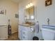 Well maintained bathroom featuring granite countertop and white cabinetry at 7750 E Broadway Rd # 535, Mesa, AZ 85208