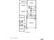 Layout featuring three bedrooms, two bathrooms, kitchen, great room, and a two-car garage at 8440 W Clemente Way, Florence, AZ 85132