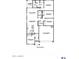 Detailed floor plan showcasing the layout of this four-bedroom home including the kitchen and garage at 8484 W Clemente Way, Florence, AZ 85132