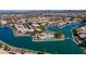 Stunning aerial view of community with waterfront properties, swimming pool, and picturesque landscaping at 10387 W Runion Dr, Peoria, AZ 85382