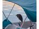A bird is perched on the edge of a pedal boat with water in the background at 10387 W Runion Dr, Peoria, AZ 85382